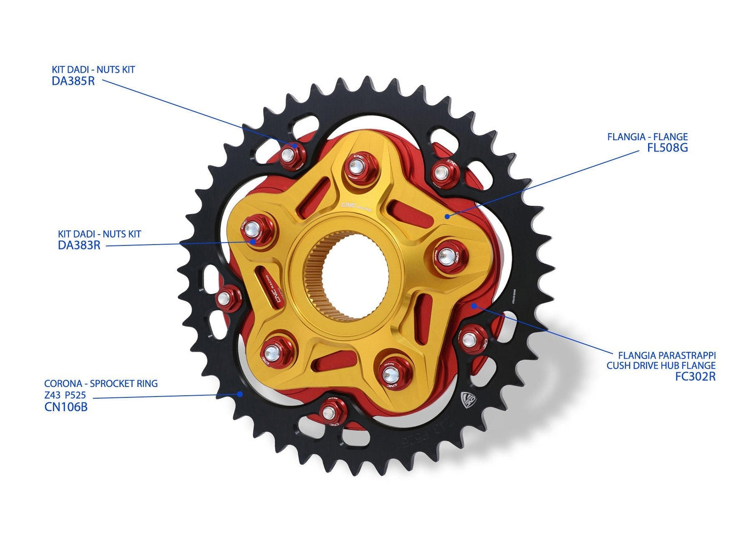 CNC RACING FC302 MV Agusta Cush Drive Hub Flange – Accessories in the Motoraider Motorcycle Aftermarket Accessories and Parts Online Shop