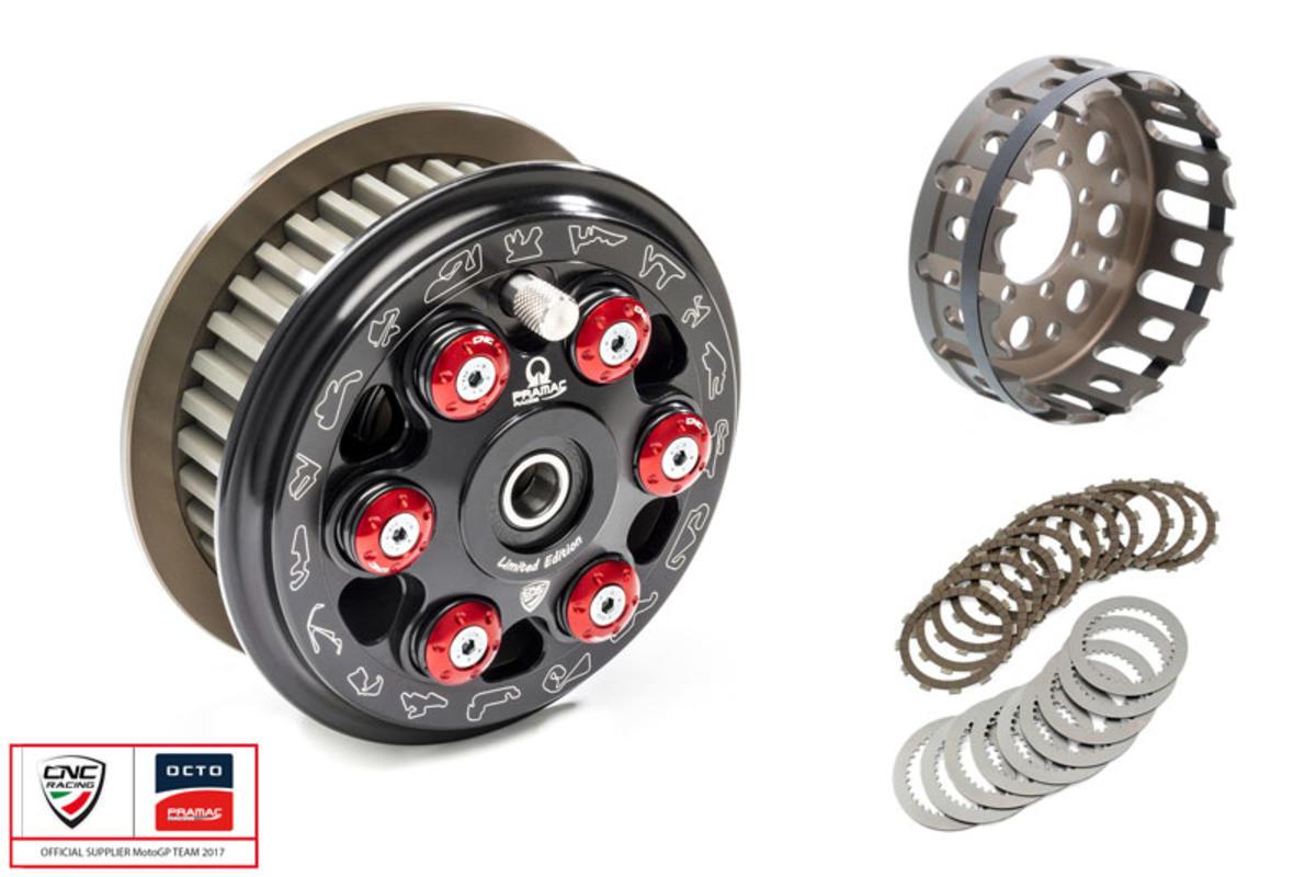 FR365PR - CNC RACING Ducati 6 Springs Slipper Clutch "Master Tech" (full kit, 12 teeth organic plates; Pramac Racing Limited Edition) – Accessories in the Motoraider Motorcycle Aftermarket Accessories and Parts Online Shop