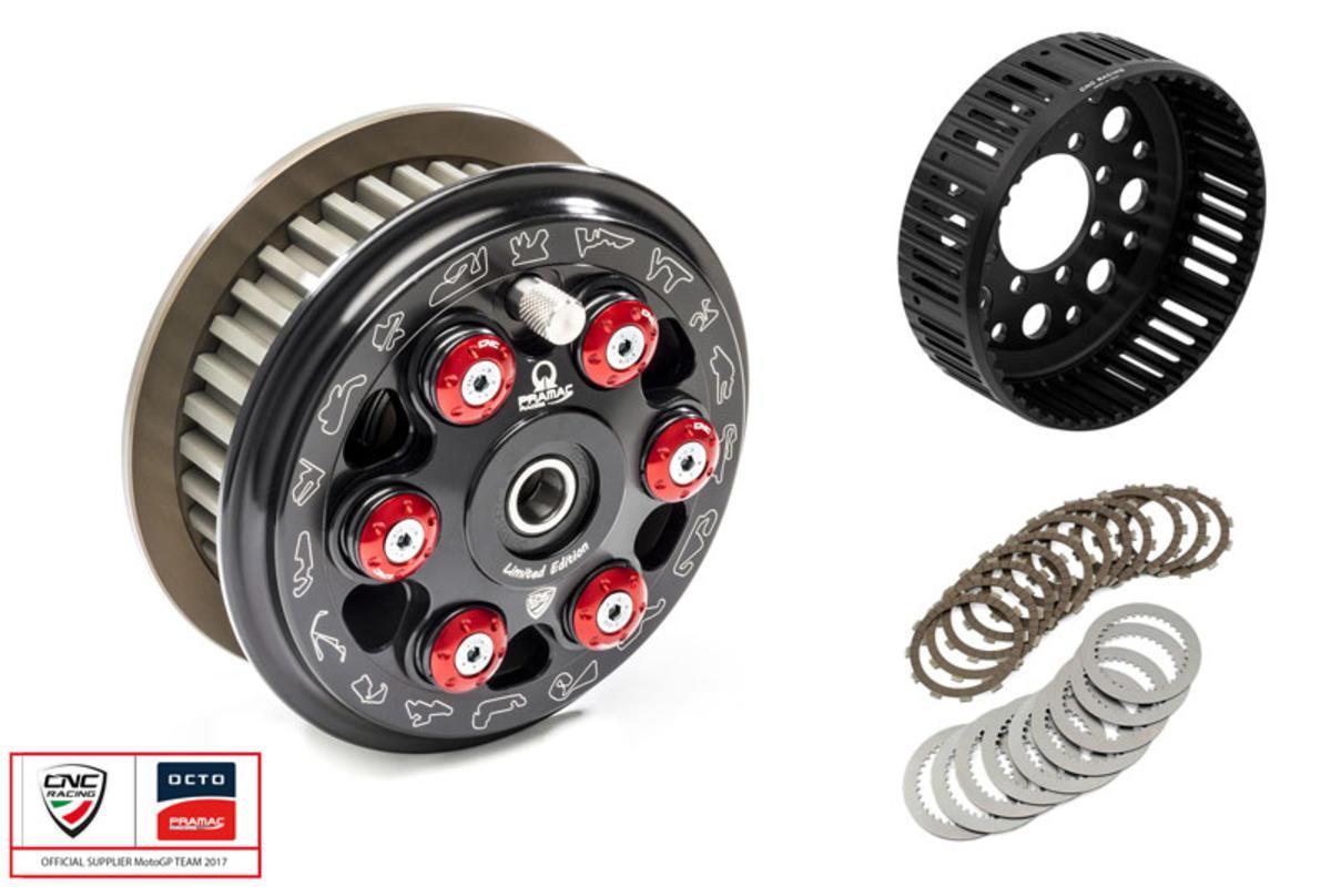 FR371PR - CNC RACING Ducati 6 Springs Slipper Clutch "Master Tech" (full kit, 48-teeth sintered plates; Pramac Racing Limited Edition) – Accessories in the Motoraider Motorcycle Aftermarket Accessories and Parts Online Shop