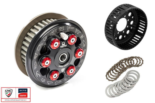 FR371PR - CNC RACING Ducati 6 Springs Slipper Clutch "Master Tech" (full kit, 48-teeth sintered plates; Pramac Racing Limited Edition) – Accessories in the Motoraider Motorcycle Aftermarket Accessories and Parts Online Shop