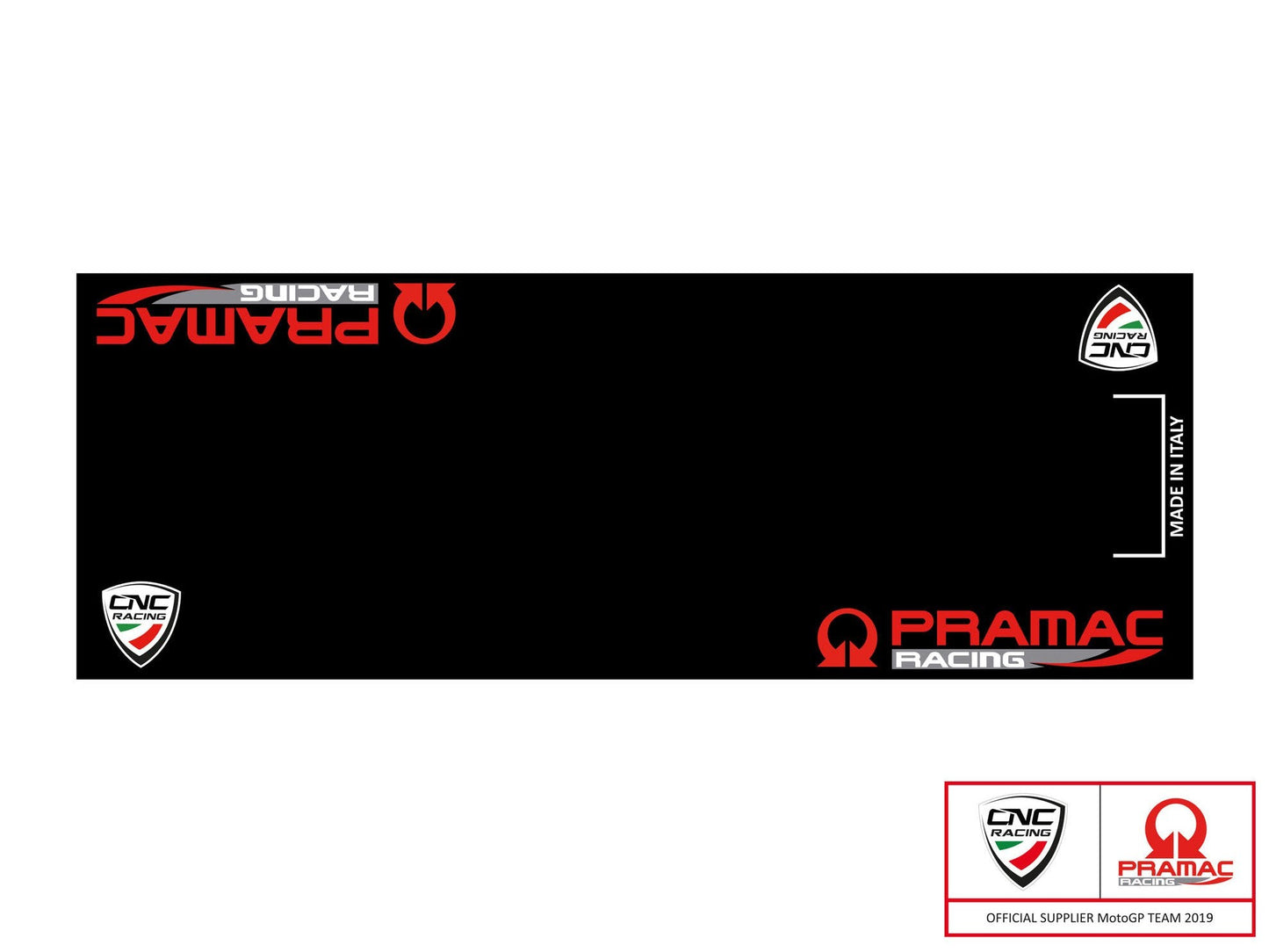 GA003BPR - CNC RACING GA003PR Garage Carpet (220 x 80 cm; Pramac Racing Limited Edition) – Accessories in the Motoraider Motorcycle Aftermarket Accessories and Parts Online Shop