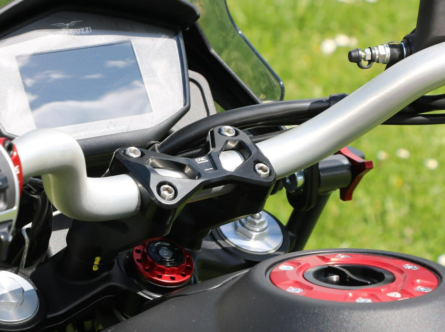 GH101 - CNC RACING Moto Guzzi (2019+) Steering Stem Top Plate Nut – Accessories in the Motoraider Motorcycle Aftermarket Accessories and Parts Online Shop