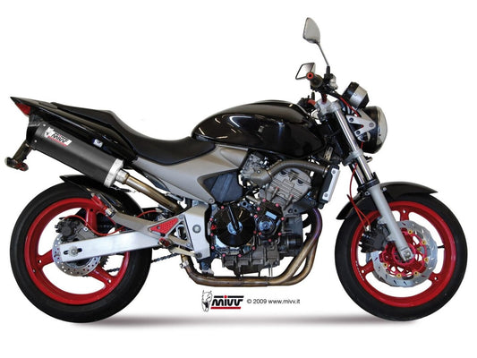 MIVV H.020 HONDA Hornet 600 ( 2003 / 06 ) Slip on Exhaust "Oval" (carbon + cap; approved) – Accessories in the 2WheelsHero Motorcycle Aftermarket Accessories and Parts Online Shop