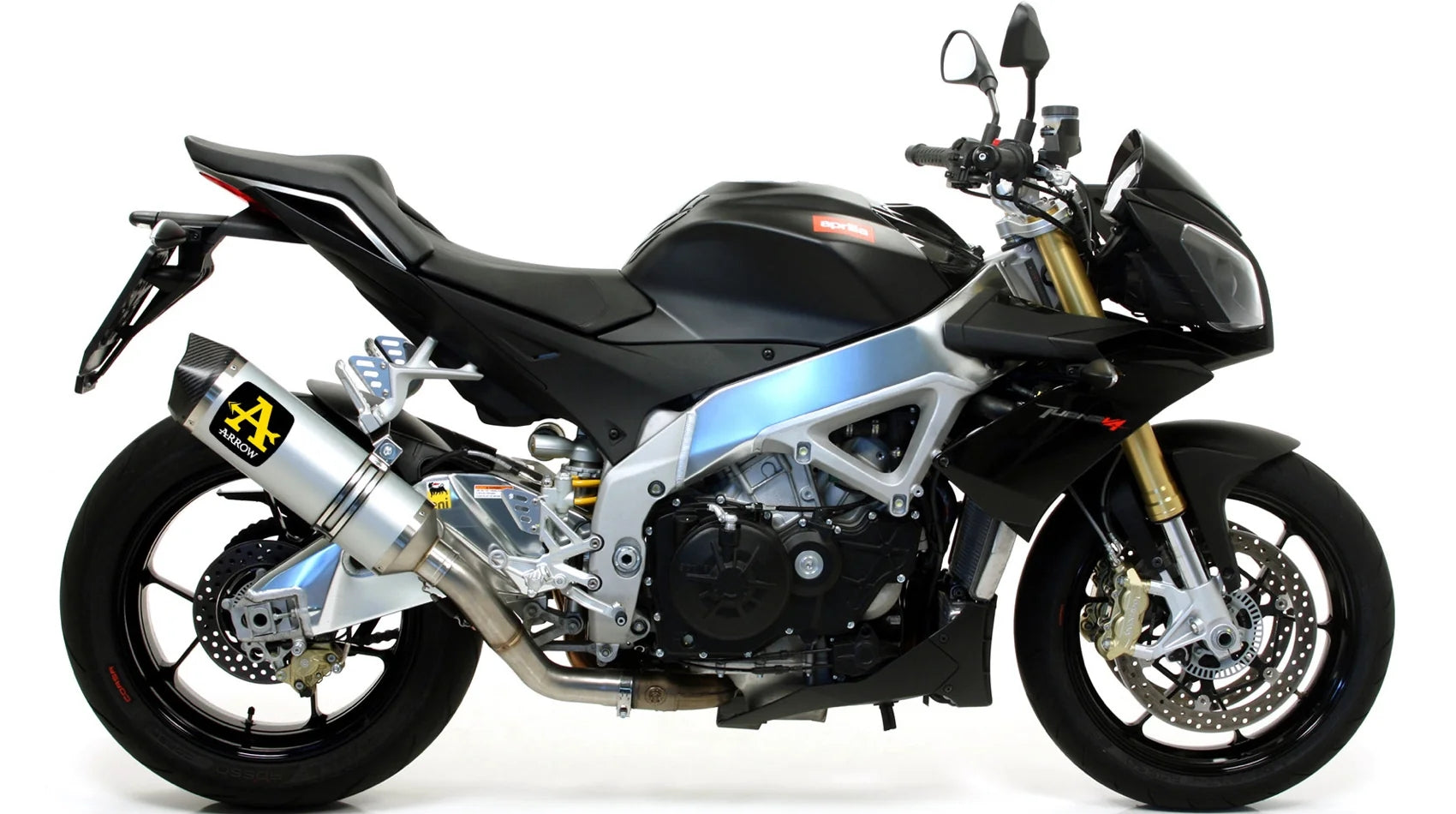ARROW 71406MI+71744AK Aprilia Tuono V4 (11/14) Slip-on Exhaust "Race Tech" (aluminum) – Accessories in the 2WheelsHero Motorcycle Aftermarket Accessories and Parts Online Shop