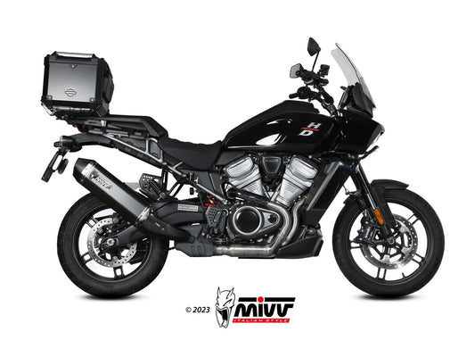 MIVV HD.003 HARLEY DAVIDSON PAN AMERICA / SPECIAL ( 2021+ ) Slip on Exhaust "Speed Edge" (black; approved) – Accessories in the 2WheelsHero Motorcycle Aftermarket Accessories and Parts Online Shop