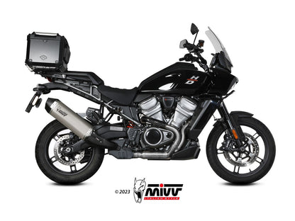 MIVV HD.003 HARLEY DAVIDSON PAN AMERICA / SPECIAL ( 2021+ ) Slip on Exhaust "Speed Edge" (titanium; approved) – Accessories in the 2WheelsHero Motorcycle Aftermarket Accessories and Parts Online Shop