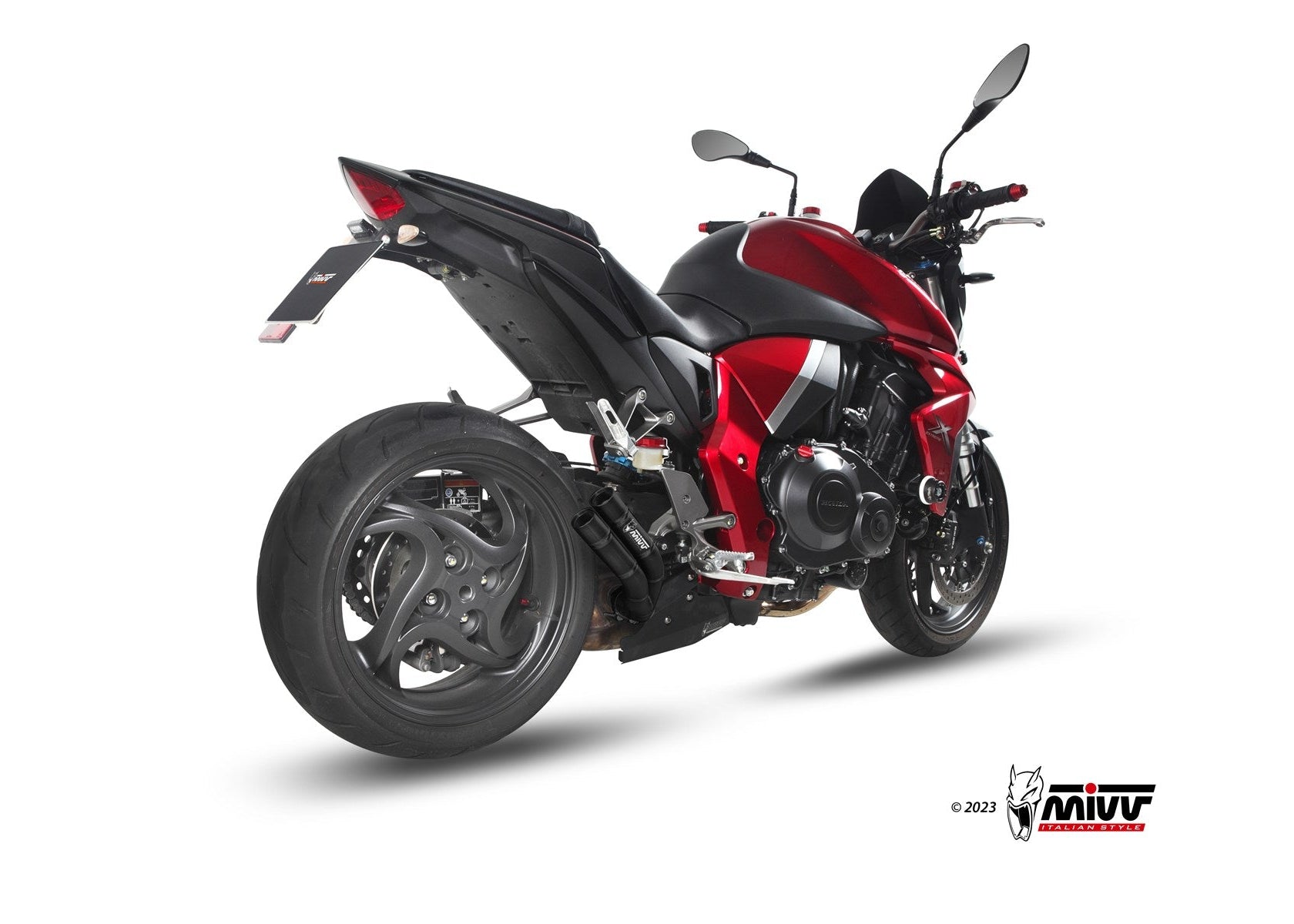 MIVV H.041 HONDA CB 1000 R ( 2008 - 17 ) Slip-on Exhaust "Double Gun" (black; approved) – Accessories in the 2WheelsHero Motorcycle Aftermarket Accessories and Parts Online Shop
