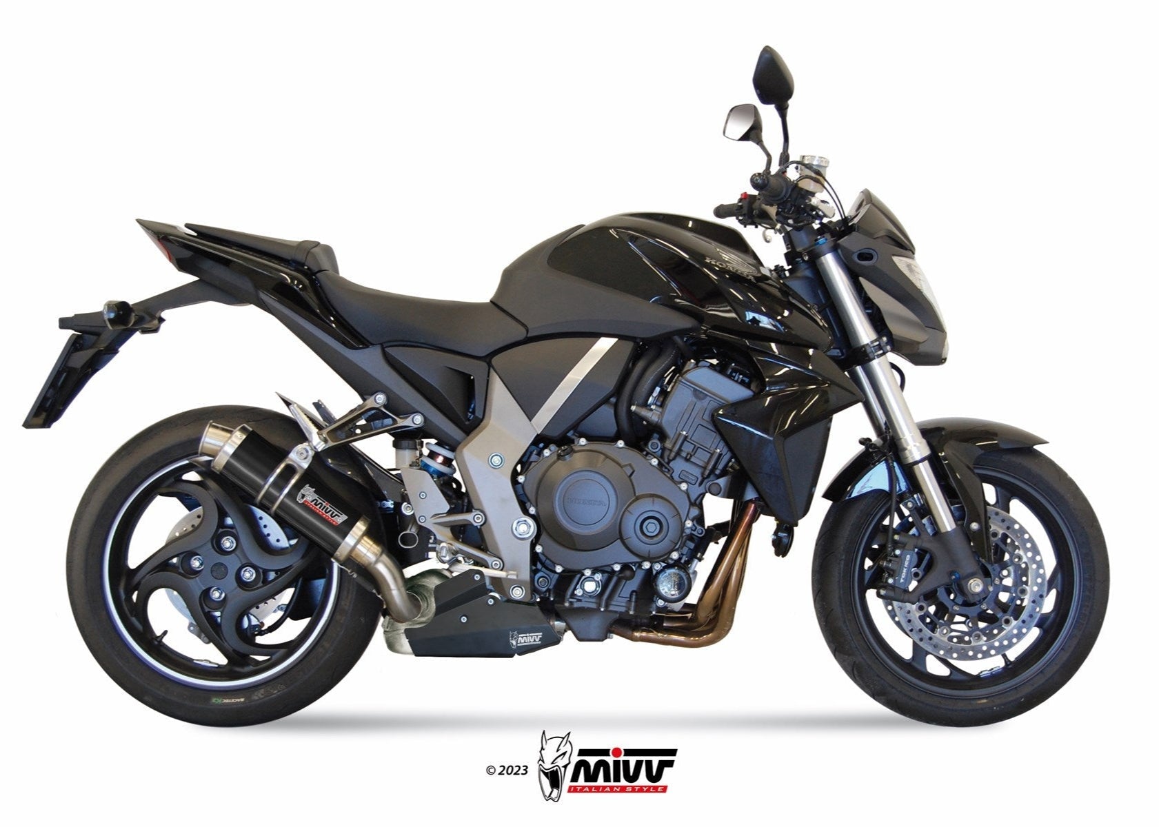 MIVV H.041 HONDA CB 1000 R ( 2008 - 17 ) Slip-on Exhaust "GP" (black; approved) – Accessories in the 2WheelsHero Motorcycle Aftermarket Accessories and Parts Online Shop