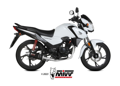 MIVV H.088 HONDA CB 125 F ( 2021 + ) Full System Exhaust "GP" (black; approved) – Accessories in the 2WheelsHero Motorcycle Aftermarket Accessories and Parts Online Shop