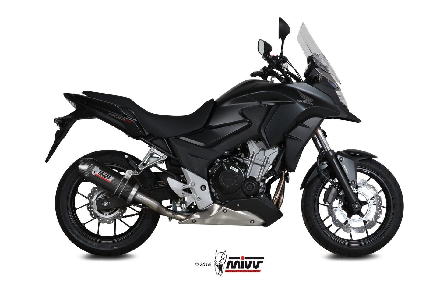 MIVV H.061 HONDA CB 500 X ( 2016 ) Slip On Exhaust "Oval" (carbon + cap; approved) – Accessories in the 2WheelsHero Motorcycle Aftermarket Accessories and Parts Online Shop