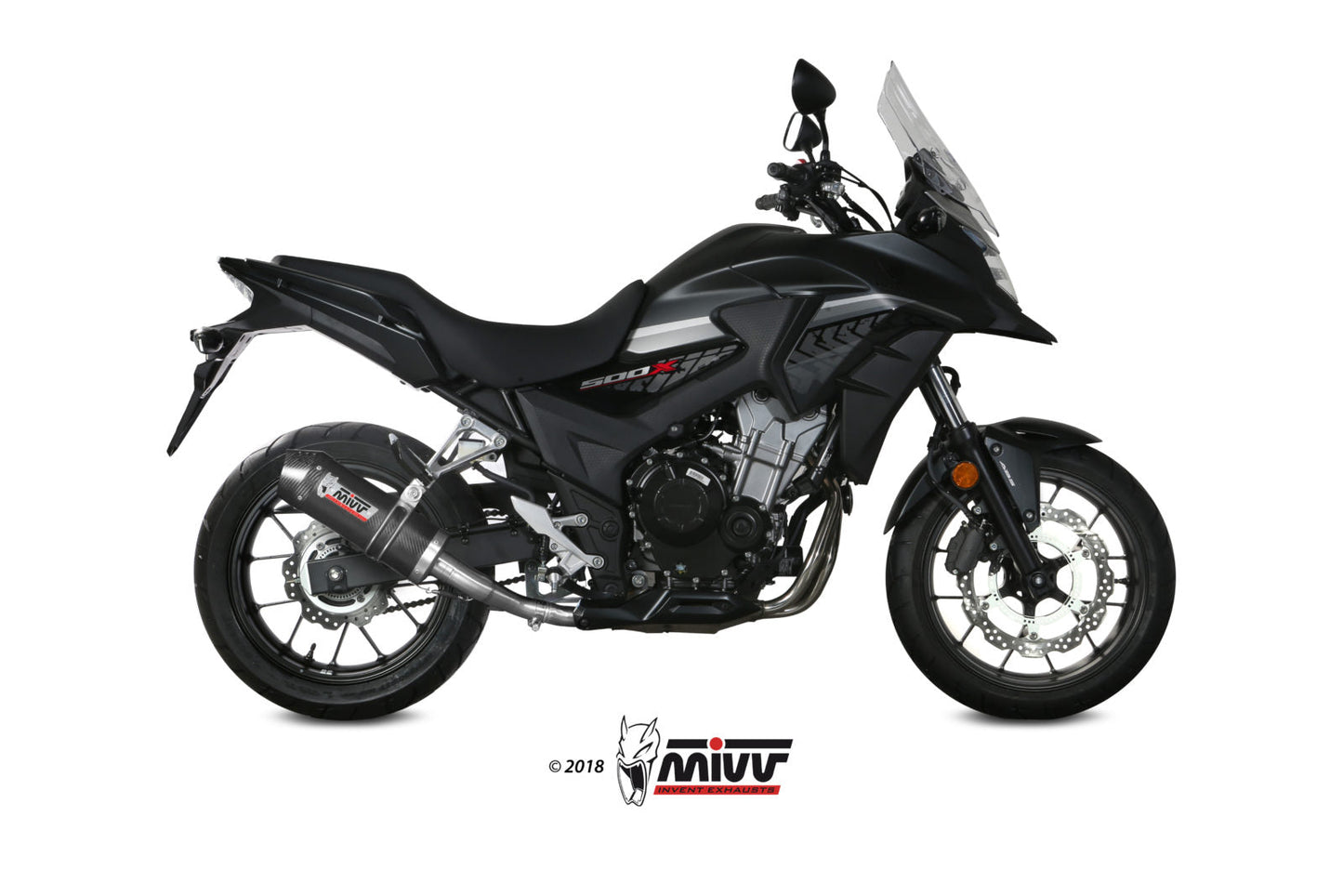 MIVV H.067 HONDA CB 500 X ( 2017 / 20 ) Slip On Exhaust "Oval" (carbon + cap; approved) – Accessories in the 2WheelsHero Motorcycle Aftermarket Accessories and Parts Online Shop