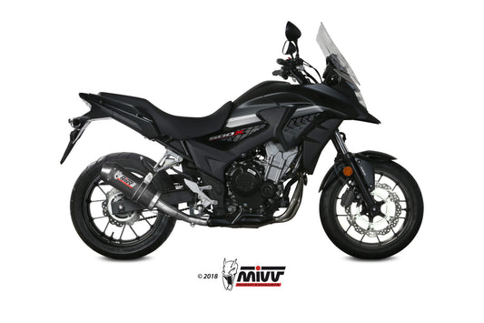 MIVV H.067 HONDA CB 500 X ( 2017 / 20 ) Slip On Exhaust "Oval" (carbon + cap; approved) – Accessories in the 2WheelsHero Motorcycle Aftermarket Accessories and Parts Online Shop