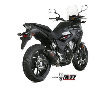 MIVV H.067 HONDA CB 500 X ( 2017 / 20 ) Slip On Exhaust "Oval" (carbon + cap; approved) – Accessories in the 2WheelsHero Motorcycle Aftermarket Accessories and Parts Online Shop