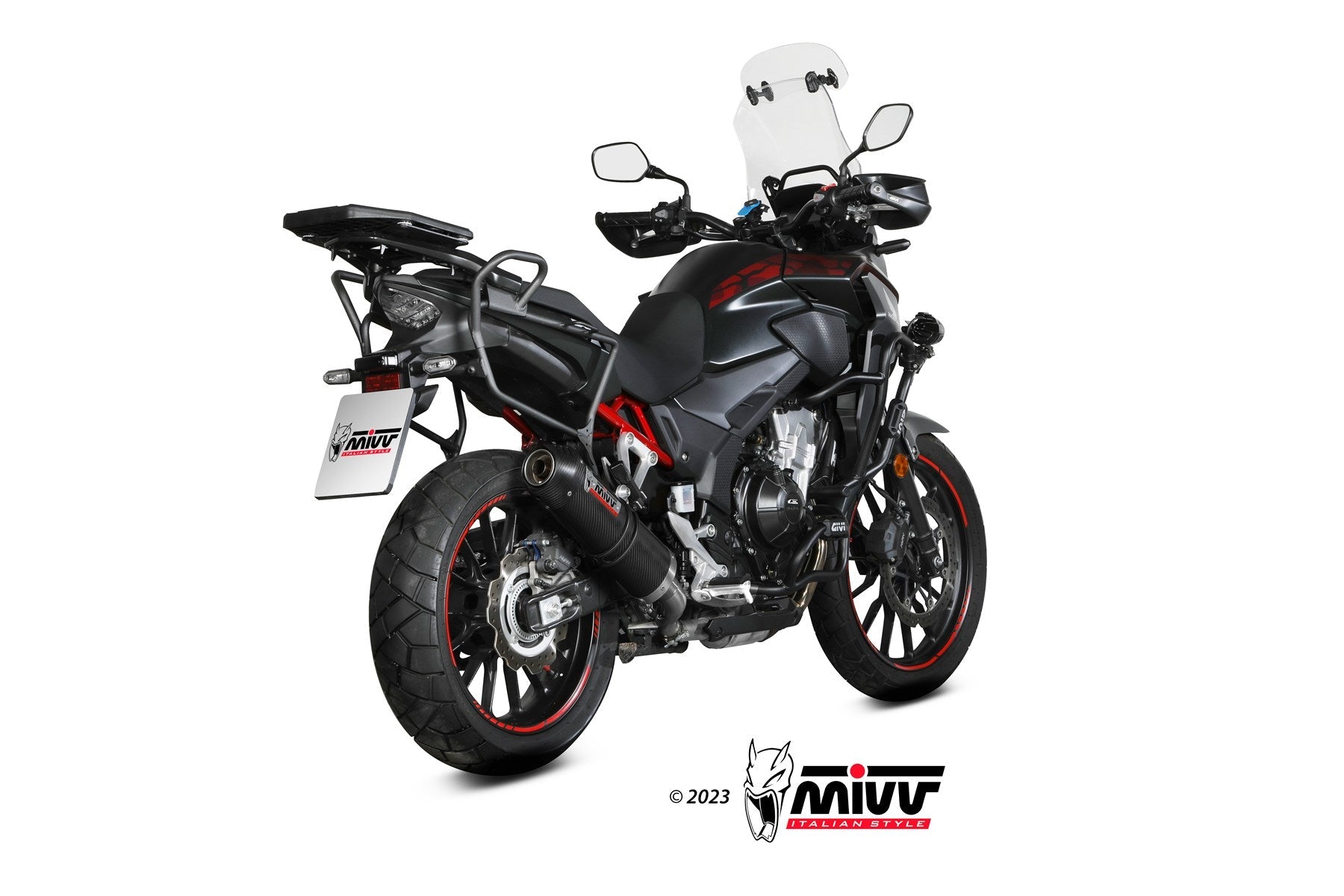 MIVV H.084 HONDA CB 500 X ( 2021+ ) Slip On Exhaust "Oval" (carbon + cap; approved) – Accessories in the 2WheelsHero Motorcycle Aftermarket Accessories and Parts Online Shop