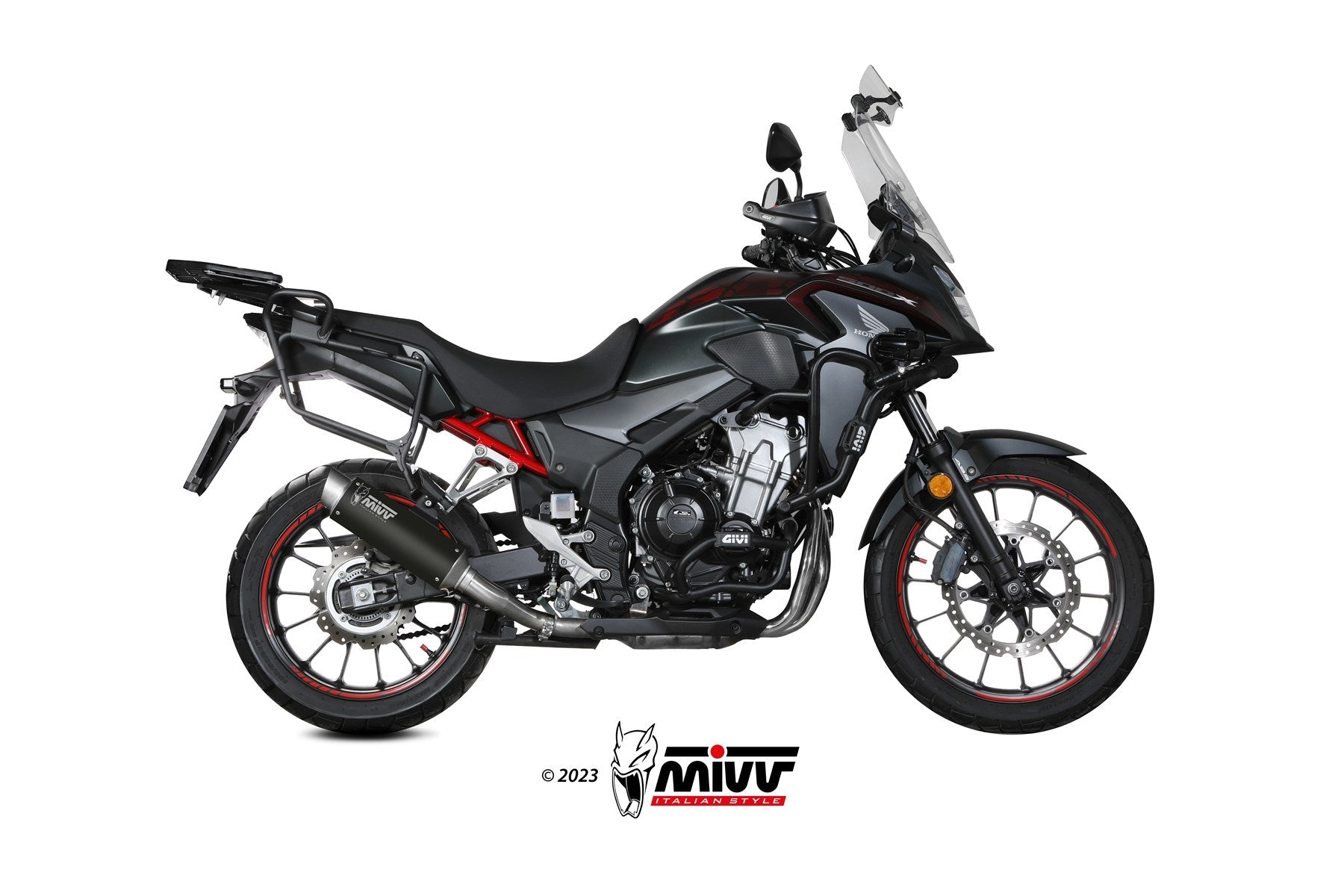 MIVV H.084 HONDA CB 500 X ( 2021+ ) Slip On Exhaust "GP PRO" (black; approved) – Accessories in the 2WheelsHero Motorcycle Aftermarket Accessories and Parts Online Shop