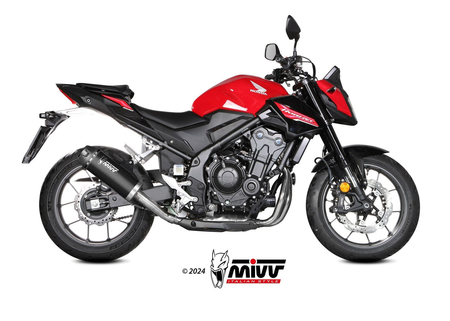 MIVV H.093 HONDA CB 500 Hornet ( 2024 + ) Slip-On Exhaust "GP PRO" (carbon; approved) – Accessories in the 2WheelsHero Motorcycle Aftermarket Accessories and Parts Online Shop