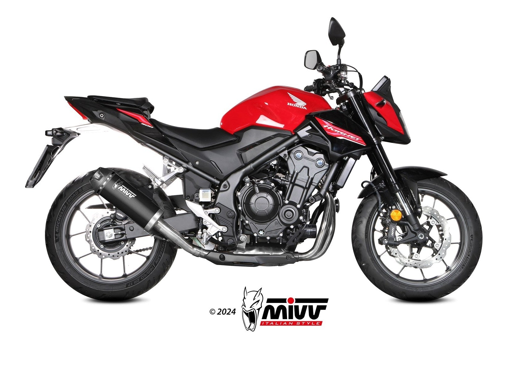 MIVV H.093 HONDA CB 500 Hornet ( 2024 + ) Slip-On Exhaust "GP PRO" (carbon; approved) – Accessories in the 2WheelsHero Motorcycle Aftermarket Accessories and Parts Online Shop