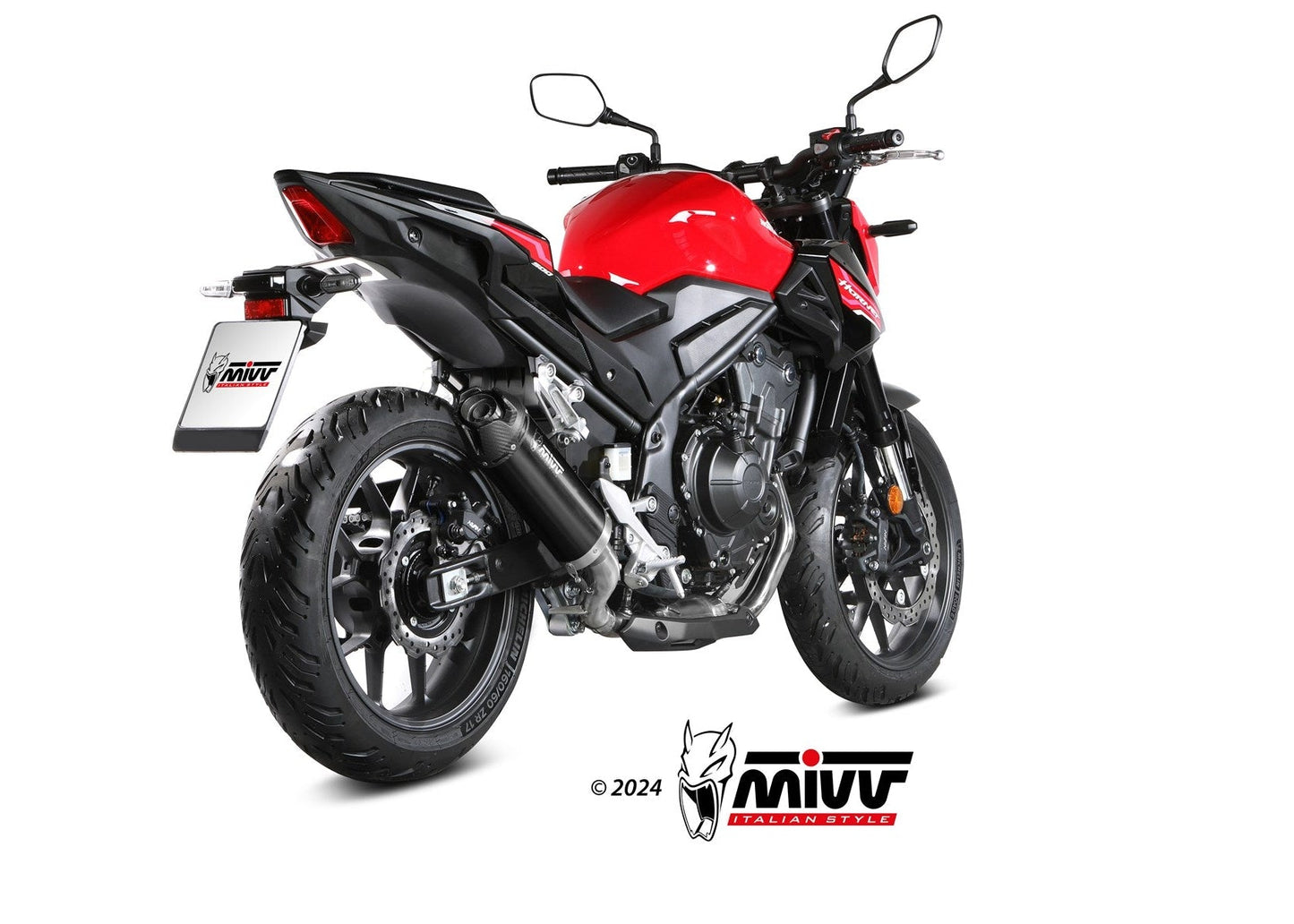 MIVV H.093 HONDA CB 500 Hornet ( 2024 + ) Slip-On Exhaust "GP PRO" (carbon; approved) – Accessories in the 2WheelsHero Motorcycle Aftermarket Accessories and Parts Online Shop
