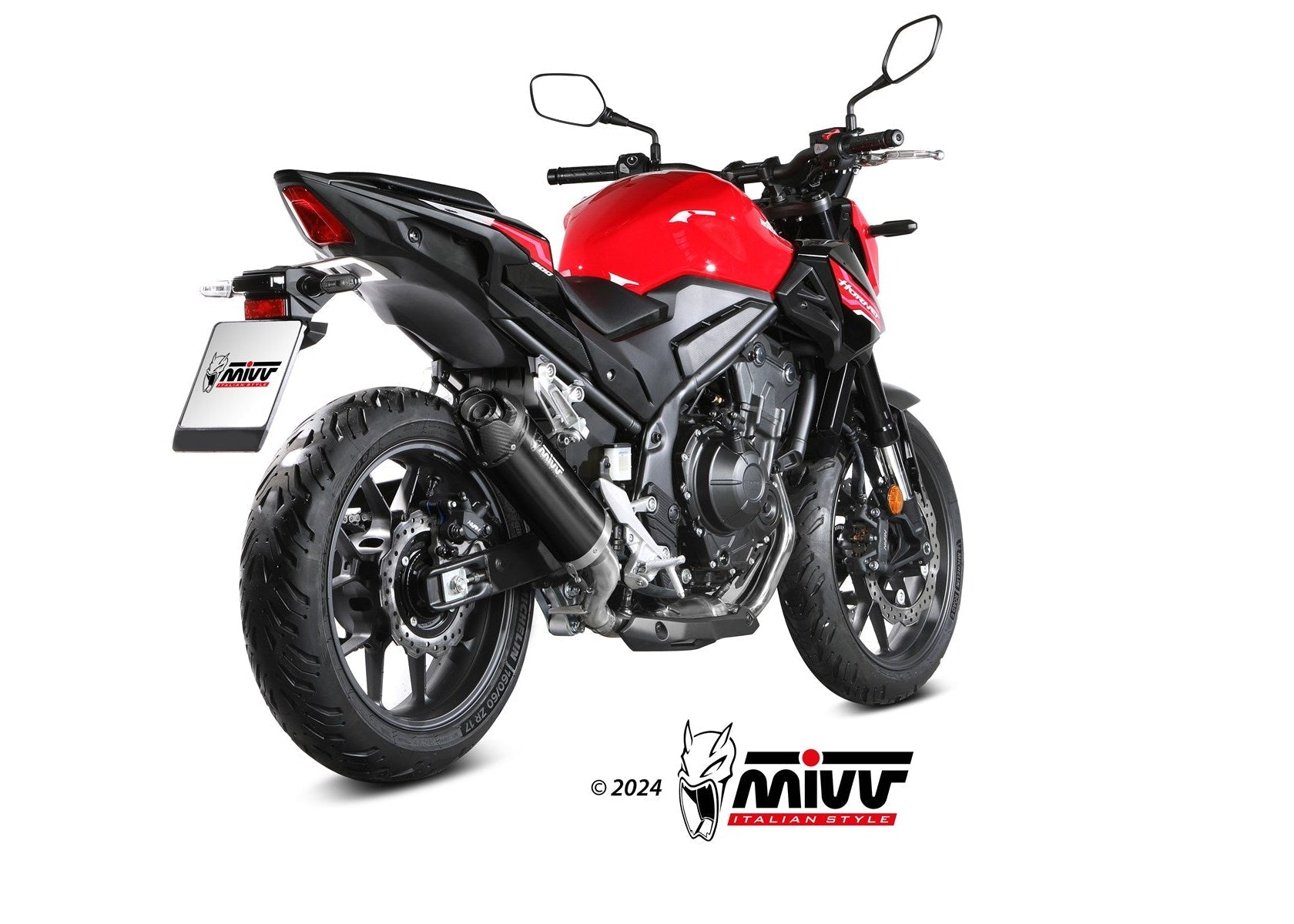 MIVV H.093 HONDA CB 500 Hornet ( 2024 + ) Slip-On Exhaust "GP PRO" (carbon; approved) – Accessories in the 2WheelsHero Motorcycle Aftermarket Accessories and Parts Online Shop