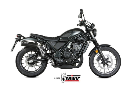 MIVV H.090 Honda CL 500 ( 2023+ ) Slip-on Exhaust "HR-1" (black + short carbon cap back; approved) – Accessories in the 2WheelsHero Motorcycle Aftermarket Accessories and Parts Online Shop