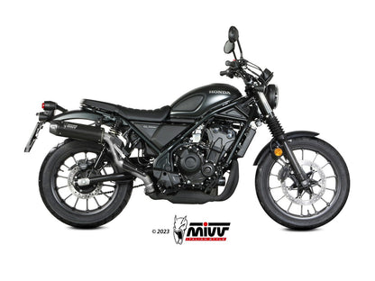 MIVV H.090 Honda CL 500 ( 2023+ ) Slip-on Exhaust "HR-1" (black + long carbon cap back; approved) – Accessories in the 2WheelsHero Motorcycle Aftermarket Accessories and Parts Online Shop