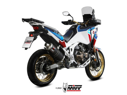 MIVV H.079 HONDA CRF 1100 L AFRICA TWIN ( 2020 / 23 ) Slip on Exhaust "Dakar" (black; approved) – Accessories in the 2WheelsHero Motorcycle Aftermarket Accessories and Parts Online Shop