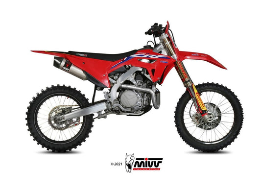 MIVV M.HO.034 HONDA CRF 450 R (2021+ ) Slip on Exhaust "STR-1" (titanium; approved) – Accessories in the 2WheelsHero Motorcycle Aftermarket Accessories and Parts Online Shop