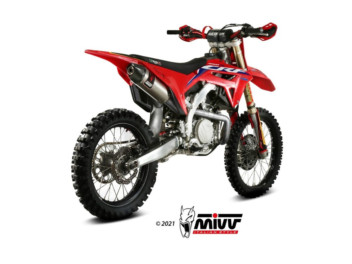 MIVV M.HO.034 HONDA CRF 450 R (2021+ ) Slip on Exhaust "STR-1" (titanium; approved) – Accessories in the 2WheelsHero Motorcycle Aftermarket Accessories and Parts Online Shop