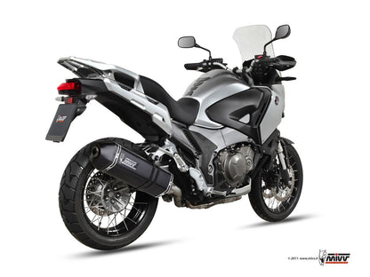 MIVV H.045 HONDA Crosstourer ( 2012 / 20 ) Slip on Exhaust "Speed Edge" (black; approved) – Accessories in the 2WheelsHero Motorcycle Aftermarket Accessories and Parts Online Shop