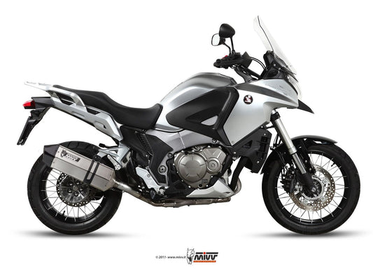 MIVV H.045 HONDA Crosstourer ( 2012 / 20 ) Slip on Exhaust "Speed Edge" (stainless steel; approved) – Accessories in the 2WheelsHero Motorcycle Aftermarket Accessories and Parts Online Shop