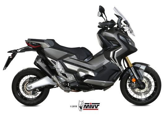 MIVV H.066 HONDA X-ADV 750 ( 2017+ ) Slip On Exhaust "Delta Race" (black; approved) – Accessories in the 2WheelsHero Motorcycle Aftermarket Accessories and Parts Online Shop