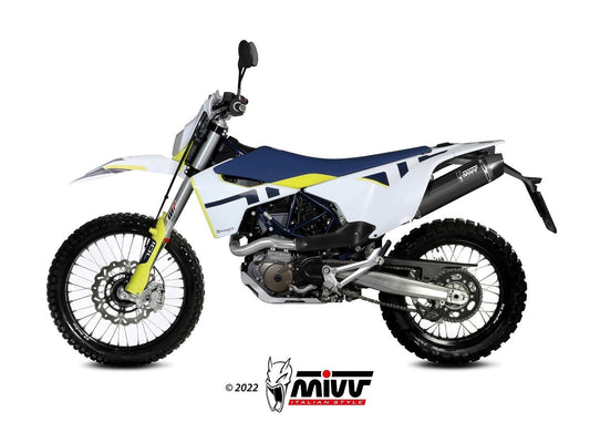 MIVV M.HU.010 HUSQVARNA 701 ENDURO / SUPERMOTO ( 2021+ ) Slip on Exhaust "STR-1" (black; approved) – Accessories in the 2WheelsHero Motorcycle Aftermarket Accessories and Parts Online Shop