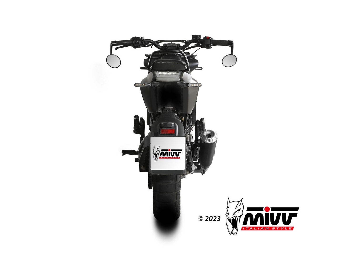 MIVV HU.005 Husqvarna Svartpilen 125 (21/23) Slip on Exhaust "X-M1" (black; approved) – Accessories in the 2WheelsHero Motorcycle Aftermarket Accessories and Parts Online Shop