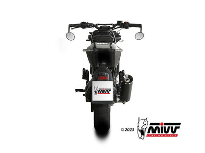 MIVV HU.005 Husqvarna Svartpilen 125 (21/23) Slip on Exhaust "HR-1" (black + aluminum back; approved) – Accessories in the 2WheelsHero Motorcycle Aftermarket Accessories and Parts Online Shop