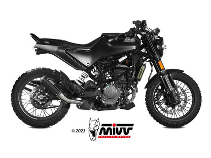 MIVV HU.005 Husqvarna Svartpilen 125 (21/23) Slip on Exhaust "MK3" (carbon; not approved) – Accessories in the 2WheelsHero Motorcycle Aftermarket Accessories and Parts Online Shop