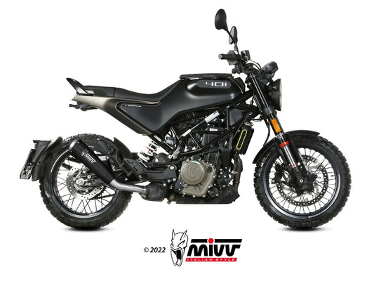 MIVV HU.004 HUSQVARNA SVARTPILEN / VITPILEN 401 ( 2021 / 23 ) Slip on Exhaust "Ghibli" (black; approved) – Accessories in the 2WheelsHero Motorcycle Aftermarket Accessories and Parts Online Shop