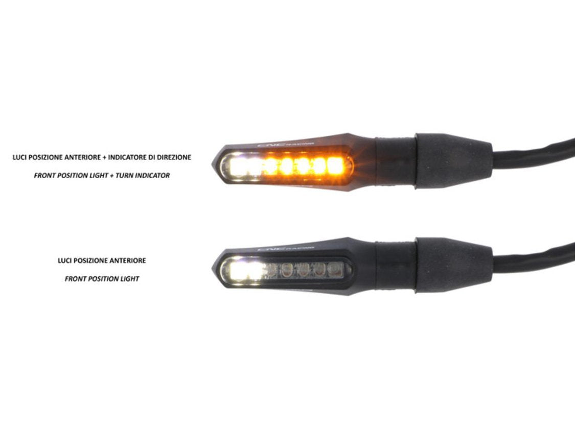 ID018 - CNC RACING LED Turn Indicators + Front Position Lights "Task" (approved) – Accessories in the Motoraider Motorcycle Aftermarket Accessories and Parts Online Shop