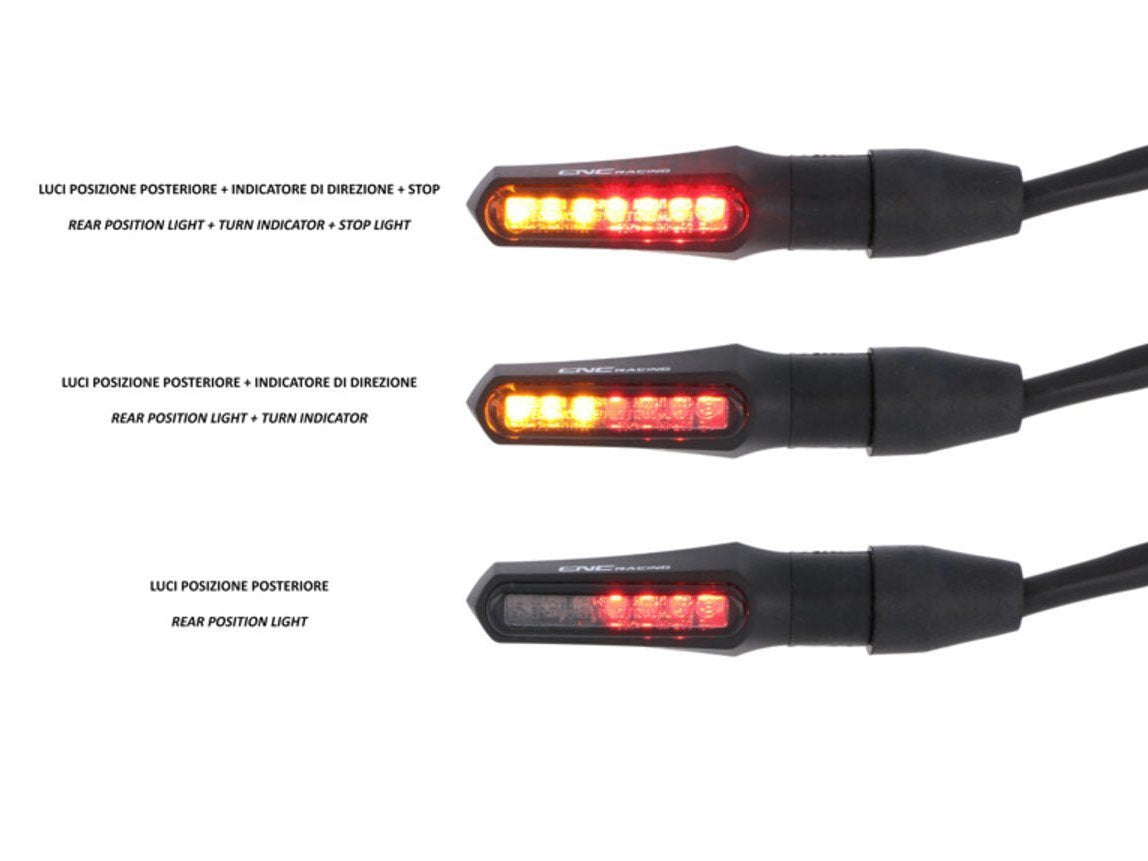 ID019 - CNC RACING LED Turn Indicators + Rear Position & Stop Lights "Task" (approved) – Accessories in the Motoraider Motorcycle Aftermarket Accessories and Parts Online Shop