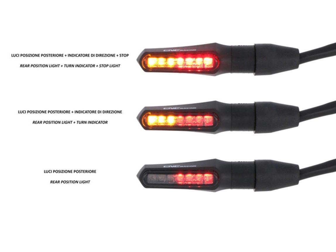 ID019 - CNC RACING LED Turn Indicators + Rear Position & Stop Lights "Task" (approved) – Accessories in the Motoraider Motorcycle Aftermarket Accessories and Parts Online Shop