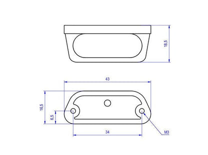 ID026 - CNC RACING Universal LED License Plate Light Mini (approved) – Accessories in the Motoraider Motorcycle Aftermarket Accessories and Parts Online Shop