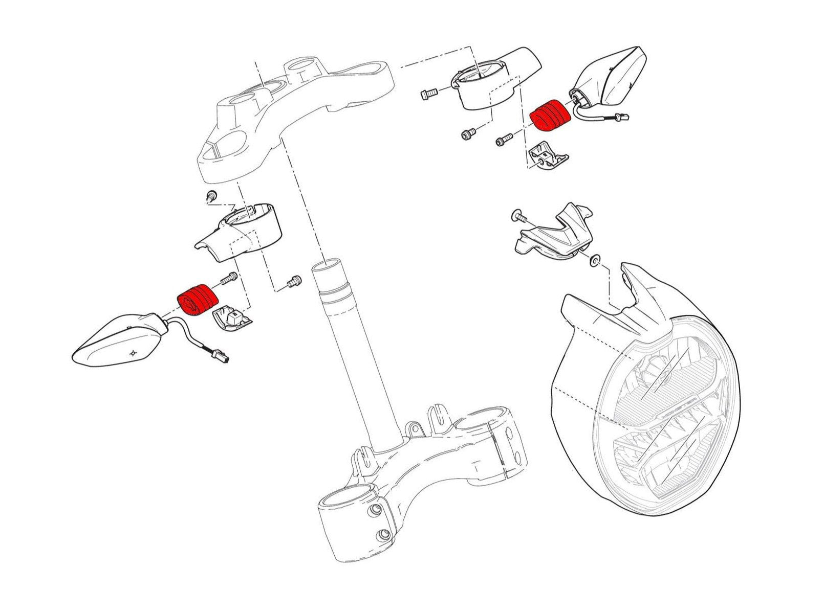 IDA51 - CNC RACING Ducati Front Turn Indicator Mounting Adapters – Accessories in the Motoraider Motorcycle Aftermarket Accessories and Parts Online Shop