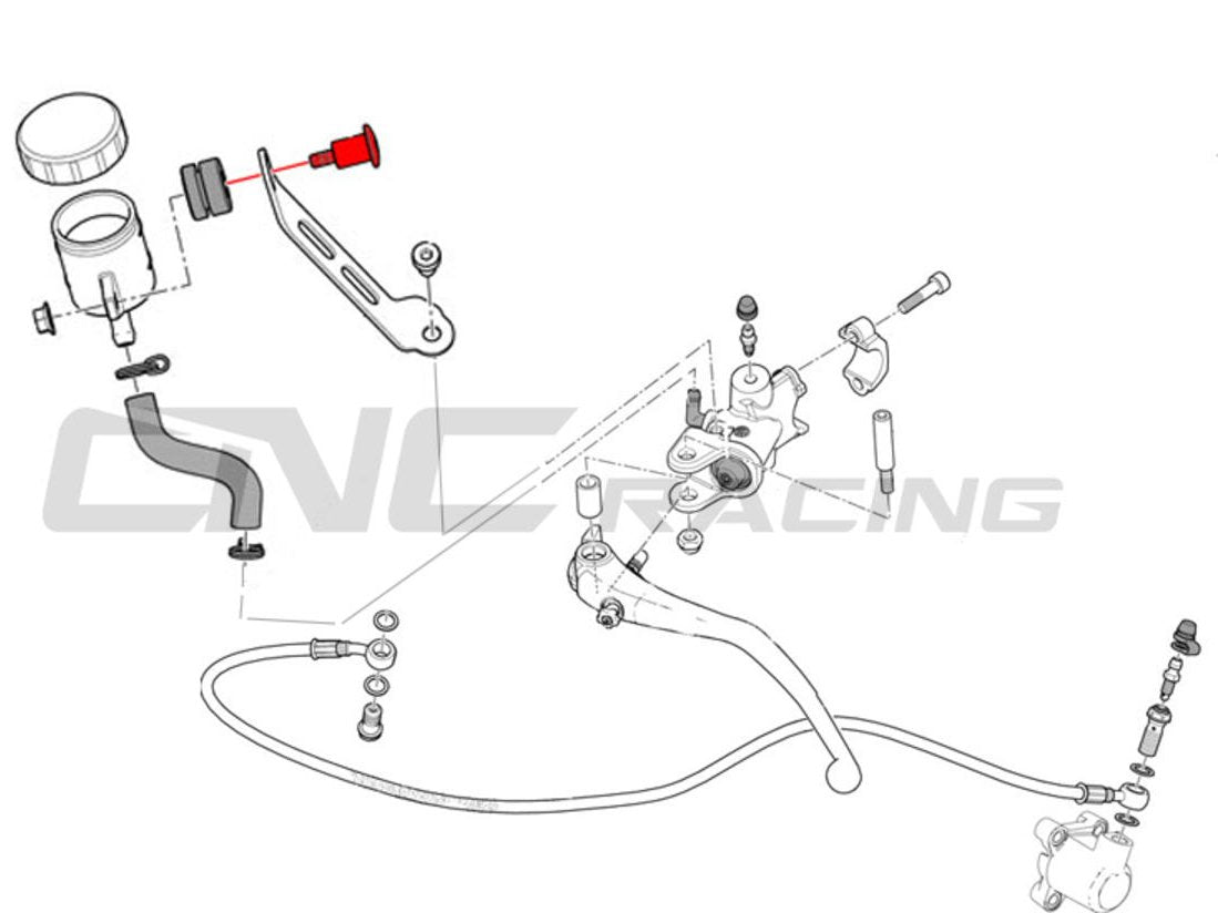 KV328 - CNC RACING Ducati / MV Agusta Front Fluid Tank Screw – Accessories in the Motoraider Motorcycle Aftermarket Accessories and Parts Online Shop