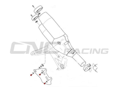 KV334 - CNC RACING Ducati Monster / Multistrada OEM Exhaust Silencer Heat Guard Screws – Accessories in the Motoraider Motorcycle Aftermarket Accessories and Parts Online Shop