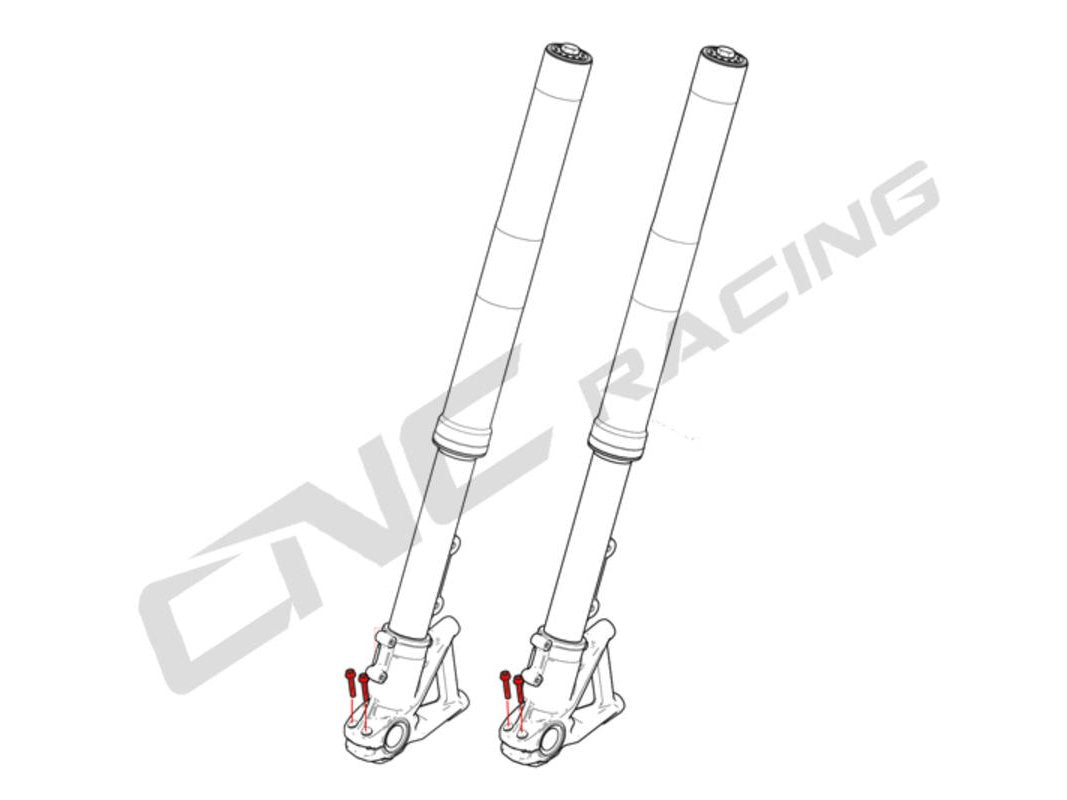 KV381X - CNC RACING Ducati Titanium Front Axle Clamp Screws (M6x30) – Accessories in the Motoraider Motorcycle Aftermarket Accessories and Parts Online Shop