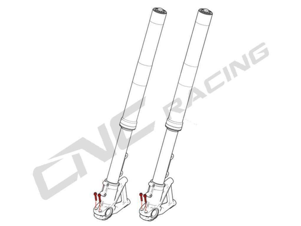 KV395X - CNC RACING Ducati Titanium Front Axle Clamp Bolts (M8x30) – Accessories in the Motoraider Motorcycle Aftermarket Accessories and Parts Online Shop