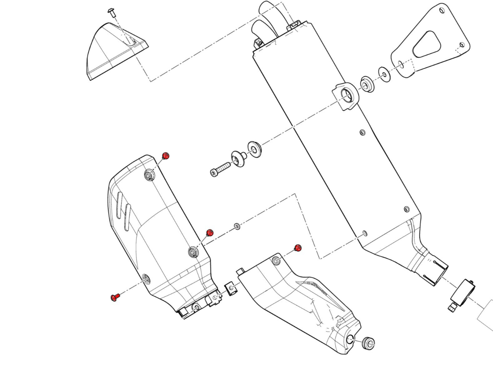 KV398 - CNC RACING Ducati DesertX (2022+) Exhaust Silencer Heat Guard Screws – Accessories in the Motoraider Motorcycle Aftermarket Accessories and Parts Online Shop