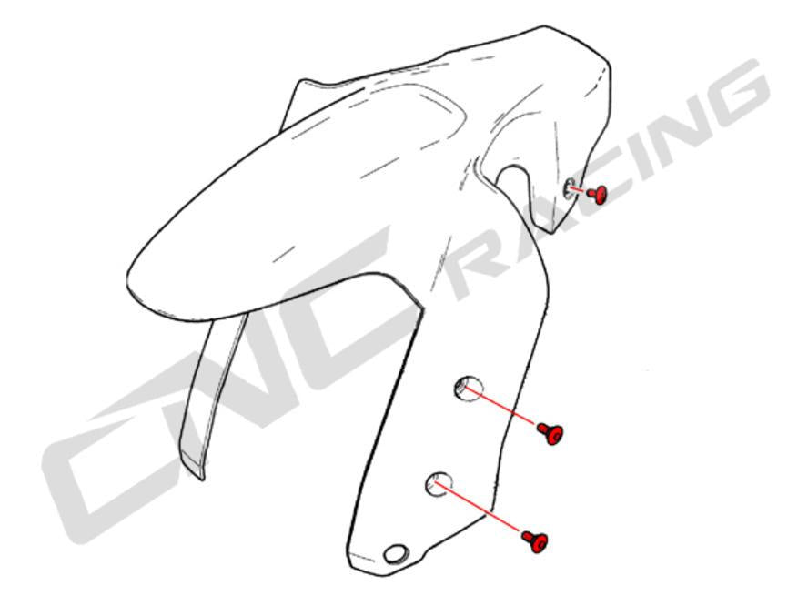 KV416 - CNC RACING Ducati Multistrada V2/950/Enduro Front Mudguard Screws – Accessories in the Motoraider Motorcycle Aftermarket Accessories and Parts Online Shop