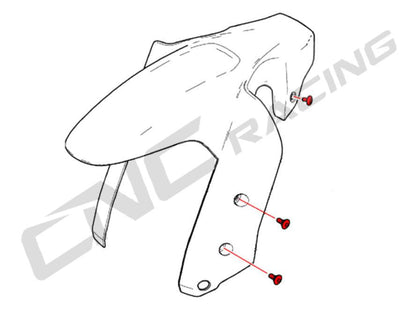 KV416 - CNC RACING Ducati Multistrada V2/950/Enduro Front Mudguard Screws – Accessories in the Motoraider Motorcycle Aftermarket Accessories and Parts Online Shop