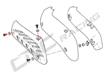 KV420 - CNC RACING Ducati Monster 1200/821 OEM Exhaust Pipe Heat Guard Screws – Accessories in the Motoraider Motorcycle Aftermarket Accessories and Parts Online Shop