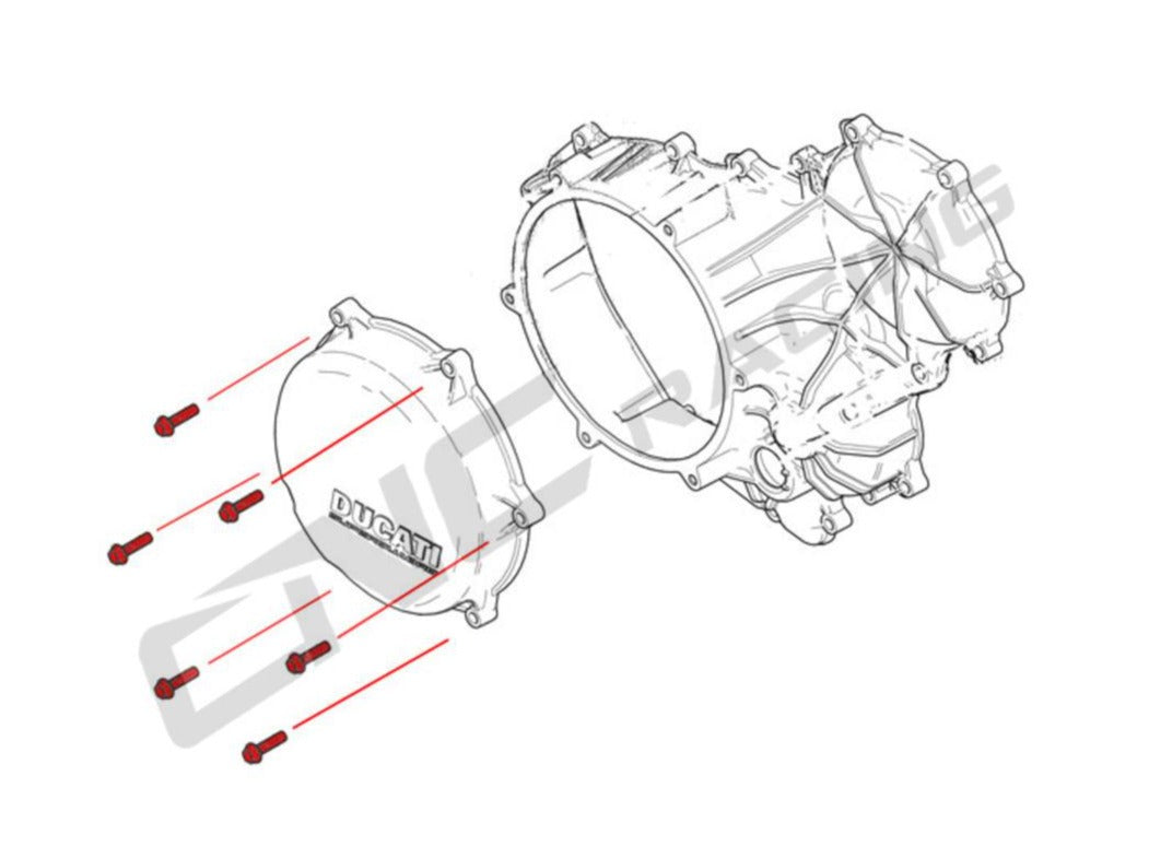 KV430X - CNC RACING Ducati Panigale / Streetfighter V2 Titanium Clutch Cover Bolts – Accessories in the Motoraider Motorcycle Aftermarket Accessories and Parts Online Shop